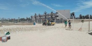 FORTALECE GOBIERNO DE LOS CABOS LOS TRABAJOS DE RIEGO DE CORRALES DE INCUBACIÓN DE TORTUGAS