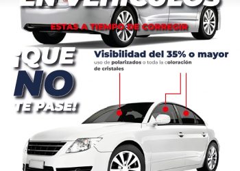 TRÁNSITO MUNICIPAL DE LOS CABOS INVITA A CORREGIR EL NIVEL DE POLARIZADO EN LOS VEHÍCULOS