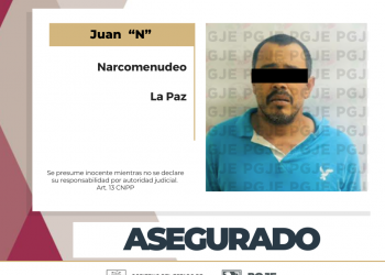 DETIENE PGJE A HOMBRE EN POSESIÓN DE METANFETAMINA EN LA PAZ