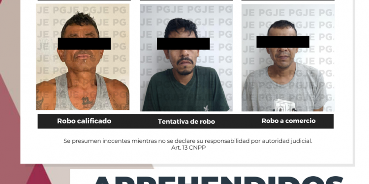 APREHENDE PGJE A TRES PERSONAS EN LA PAZ Y LOS CABOS