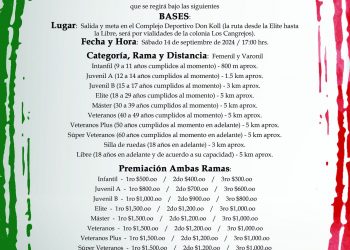 INDEM LOS CABOS INVITA A PARTICIPAR EN LA CARRERA PEDESTRE “FIESTAS PATRIAS CABO SAN LUCAS 2024”