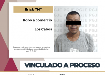 QUEDA EN PRISIÓN PREVENTIVA POR ROBO EN LOS CABOS