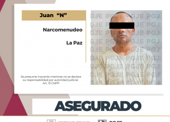 DETIENE PGJE A UN HOMBRE CON METANFETAMINA EN LA PAZ