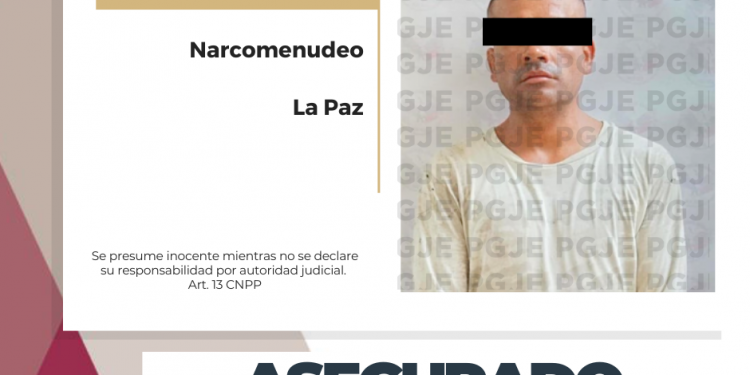 DETIENE PGJE A UN HOMBRE CON METANFETAMINA EN LA PAZ