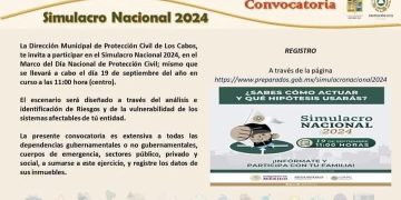 INVITA GOBIERNO DE LOS CABOS A PARTICIPAR EN EL SIMULACRO NACIONAL DE SISMOS 2024