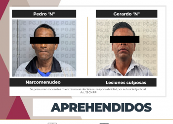 APREHENDE PGJE A IMPUTADOS POR DELITO CONTRA LA SALUD Y LESIONES CULPOSAS