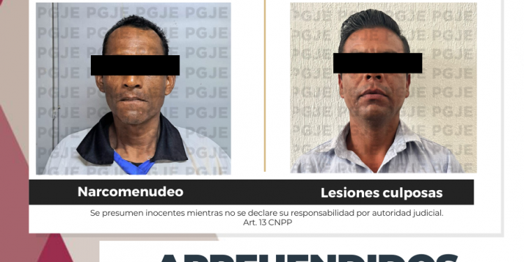 APREHENDE PGJE A IMPUTADOS POR DELITO CONTRA LA SALUD Y LESIONES CULPOSAS