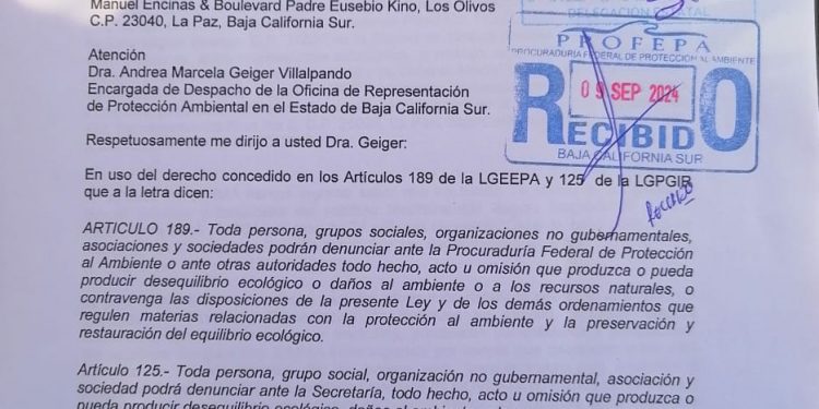 PRESENTAN ANTE PROFEPA DENUNCIA CONTRA COBA, SIMMA Y LOGYSA POR TIRADERO DE RPBI EN LA PAZ BCS