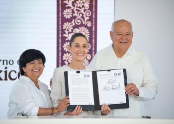 FIRMA CLAUDIA SHEINBAUM Y GOBERNADOR VCC CONVENIO PARA INICIAR EL PROGRAMA “VIVIENDA PARA EL BIENESTAR” EN BAJA CALIFORNIA SUR