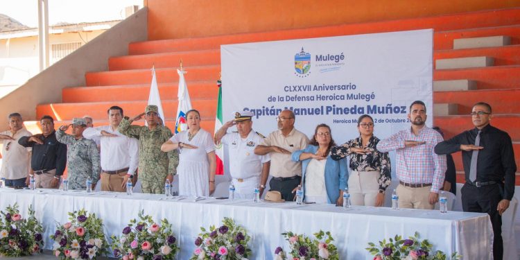 CONMEMORAN EL 177 ANIVERSARIO DE LA DEFENSA HEROICA DE MULEGÉ