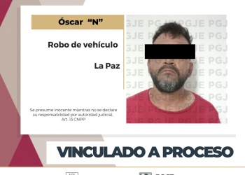 QUEDA EN PRISIÓN PREVENTIVA Y VINCULADO A PROCESO IMPUTADO POR ROBO DE VEHÍCULO