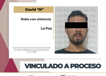 QUEDA DAVID N EN PRISIÓN PREVENTIVA POR ROBO CON VIOLENCIA A NEGOCIO EN LA PAZ