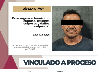 VINCULAN A PROCESO A RICARDO “N” POR HOMICIDIO CULPOSO, LESIONES Y DAÑOS CULPOSOS TRAS ACCIDENTE DE TRÁNSITO EN CABO SAN LUCAS
