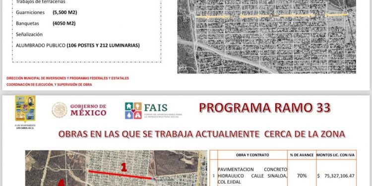 AVANZA PAVIMENTACIÓN DE LA CALLE SINALOA EN LA COLONIA EJIDAL