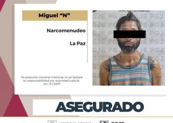 ASEGURA PGJE A HOMBRE EN POSESIÓN DE METANFETAMINA EN LA PAZ