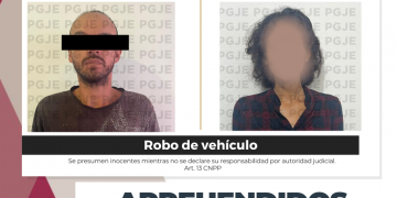 APREHENDE PGJE A IMPUTADOS POR ROBO DE VEHÍCULO