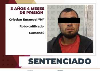 POR ROBO CRISTIAN “N” PASARÁ MÁS DE 3 AÑOS EN PRISIÓN