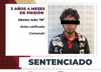 POR ROBO HÉCTOR IVÁN N ESTARÁ EN PRISIÓN MÁS DE 3 AÑOS