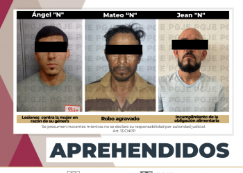 APREHENDE PGJE A 3 IMPUTADOS POR DIVERSOS DELITOS