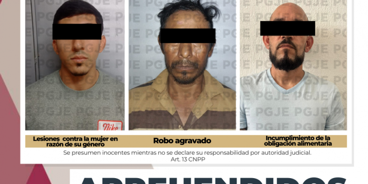 APREHENDE PGJE A 3 IMPUTADOS POR DIVERSOS DELITOS