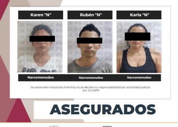 DETIENE PGJE A TRES PERSONAS EN POSESIÓN DE NARCÓTICOS EN LA PAZ