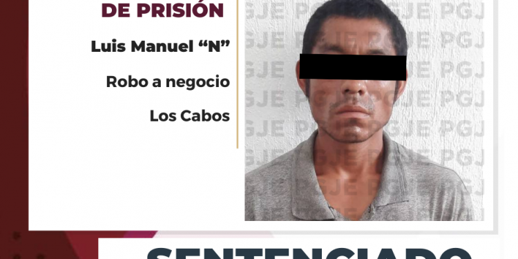 SENTENCIAN A 3 AÑOS Y 4 MESES DE PRISIÓN A HOMBRE POR ROBO A COPPEL EN LOS CABOS