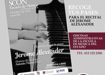 INVITA ISC AL PRIMER RECITAL DE PIANO DEL ARTISTA  JEROME ALEXANDER