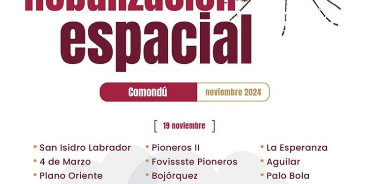 ESTE MARTES 19, INICIA OPERATIVO DE FUMIGACIÓN CONTRA EL MOSCO TRANSMISOR DEL DENGUE EN COMONDÚ