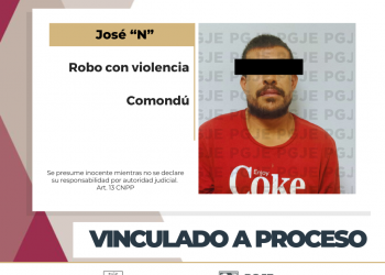 OBTIENE PGJE VINCULACIÓN A PROCESO Y PRISIÓN PREVENTIVA CONTRA IMPUTADO POR ROBO CON VIOLENCIA