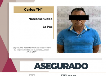 DETIENE PGJE A HOMBRE EN POSESIÓN DE METANFETAMINA EN LA PAZ