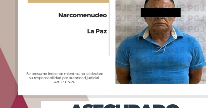 DETIENE PGJE A HOMBRE EN POSESIÓN DE METANFETAMINA EN LA PAZ
