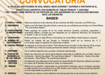 AYUNTAMIENTO DE LOS CABOS MANTIENE ABIERTA LA CONVOCATORIA DE PARTICIPACIÓN EN EL DESFILE CÍVICO-DEPORTIVO DE LA REVOLUCIÓN MEXICANA