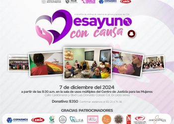 INVITA CENTRO DE JUSTICIA PARA LAS MUJERES A DESAYUNO CON CAUSA PARA APOYAR A VÍCTIMAS DE VIOLENCIA DE GÉNERO