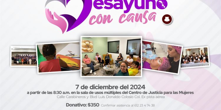 INVITA CENTRO DE JUSTICIA PARA LAS MUJERES A DESAYUNO CON CAUSA PARA APOYAR A VÍCTIMAS DE VIOLENCIA DE GÉNERO