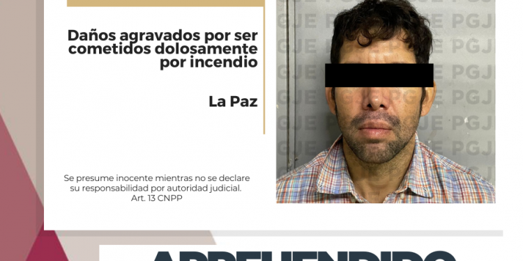 APREHENDE PGJE A SEGUNDO IMPUTADO POR EL DELITO DE DAÑOS COMETIDOS POR INCENDIO