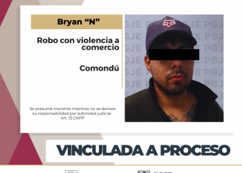 OBTIENE PGJE PRISIÓN PREVENTIVA PARA IMPUTADO POR ROBO CON VIOLENCIA A NEGOCIO EN COMONDÚ