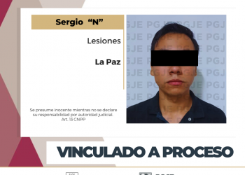 OBTIENE PGJE VINCULACIÓN A PROCESO DE SERGIO N IMPUTADO POR LESIONES EN LA PAZ