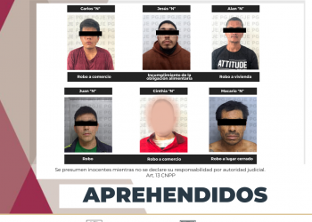 APREHENDE PGJE A 6 PERSONAS POR DIVERSOS DELITOS