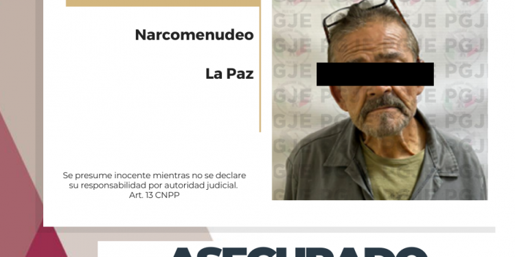 DETIENE PGJE A PRESUNTO DISTRIBUIDOR DE DROGA EN LA PAZ