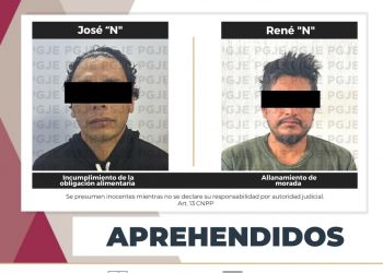APREHENDE PGJE A 2 PERSONAS IMPUTADAS POR DIVERSOS DELITOS