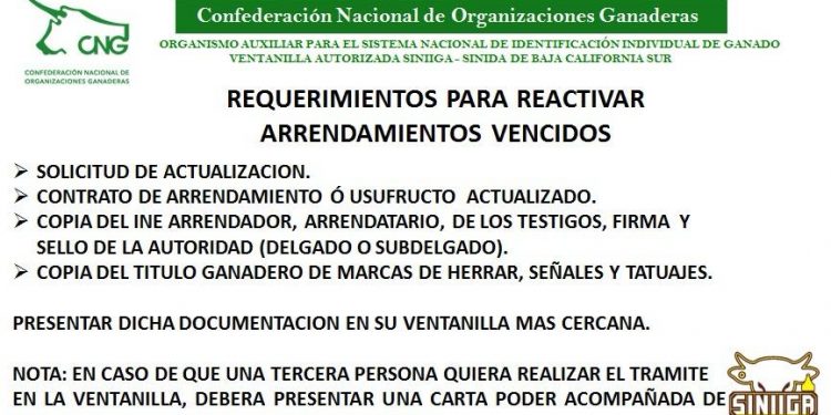 INVITA AYUNTAMIENTO DE LOS CABOS A GANADEROS A ACTUALIZAR CONTRATO DE UNIDAD DE PRODUCCIÓN PECUARIA (UPP)