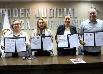 FIRMA DE CONVENIO PARA LA CAPACITACIÓN DE SERVIDORES PÚBLICOS JUDICIALES EN BAJA CALIFORNIA SUR