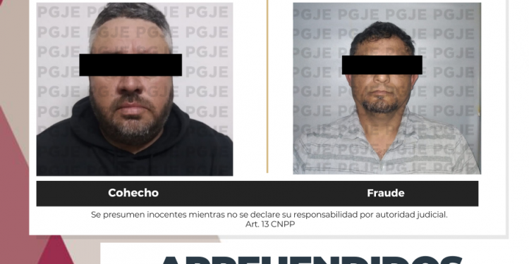 DETIENE PGJE A DOS PERSONAS CON ÓRDENES DE APREHENSIÓN PENDIENTES