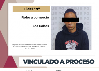 INICIA PGJE PROCESO PENAL CONTRA FIDEL “N” POR ROBO DE MERCANCÍA A WALMART EN SAN JOSÉ DEL CABO