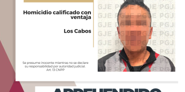 APREHENDE PGJE A “EL CHILANGO” POR HOMICIDIO CALIFICADO EN LOS CABOS