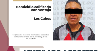 OBTIENE PGJE VINCULACIÓN A PROCESO CONTRA HOMBRE ACUSADO DE HOMICIDIO CALIFICADO EN LOS CABOS