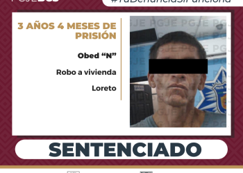 PASARÁ 3 AÑOS 4 MESES EN PRISIÓN POR ROBO A VIVIENDA