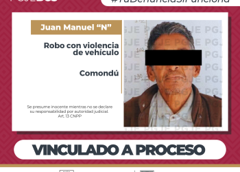 POR ROBO DE VEHÍCULO CON VIOLENCIA EN CIUDAD CONSTITUCIÓN JUAN MANUEL N QUEDA VINCULADO A PROCESO Y EN PRISIÓN PREVENTIVA