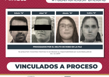 IMPUTADOS POR ROBO 4 PERSONAS QUEDAN VINCULADAS A PROCESO EN LA PAZ