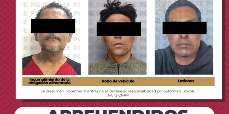 APREHENDE PGJE A 3 IMPUTADOS POR DIVERSOS DELITOS